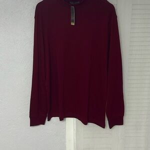 Saddlebred Men's Long Sleeve Crewneck Shirt - Burgundy